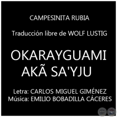 CAMPESINITA RUBIA - Traducción libre de WOLF LUSTIG